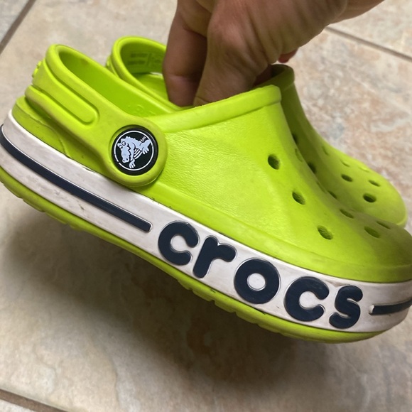 Lime Green Crocs Child size 9 - Picture 3 of 7